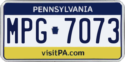 PA license plate MPG7073