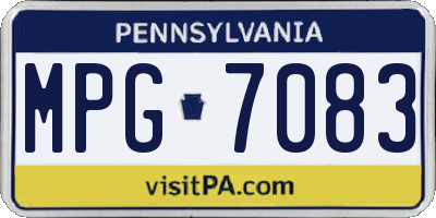 PA license plate MPG7083