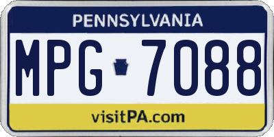 PA license plate MPG7088