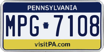 PA license plate MPG7108