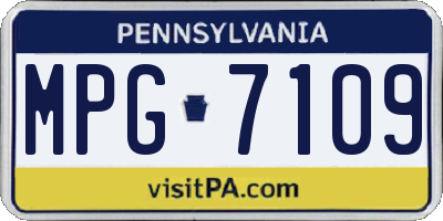 PA license plate MPG7109