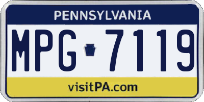 PA license plate MPG7119
