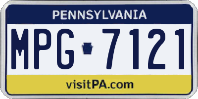 PA license plate MPG7121