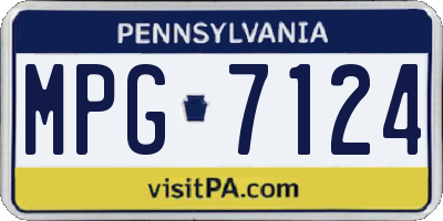 PA license plate MPG7124
