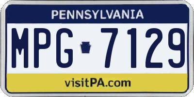 PA license plate MPG7129