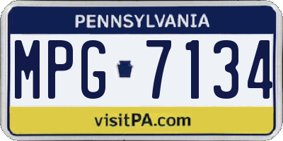 PA license plate MPG7134