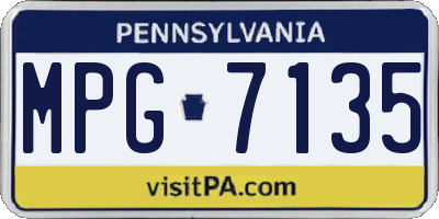 PA license plate MPG7135