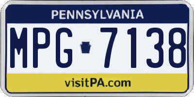 PA license plate MPG7138