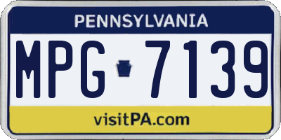 PA license plate MPG7139