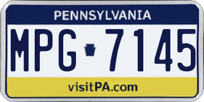 PA license plate MPG7145