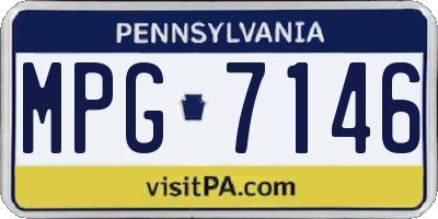 PA license plate MPG7146