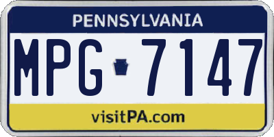 PA license plate MPG7147