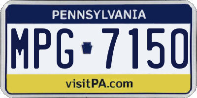 PA license plate MPG7150