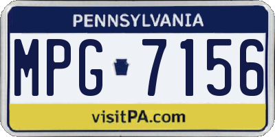 PA license plate MPG7156