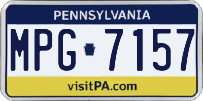 PA license plate MPG7157