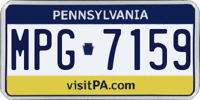 PA license plate MPG7159