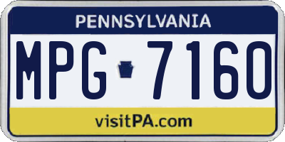 PA license plate MPG7160