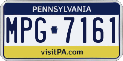 PA license plate MPG7161