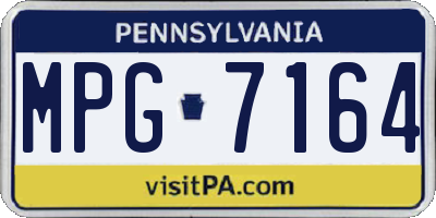 PA license plate MPG7164