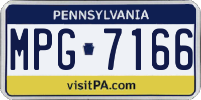 PA license plate MPG7166
