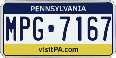 PA license plate MPG7167