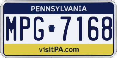 PA license plate MPG7168