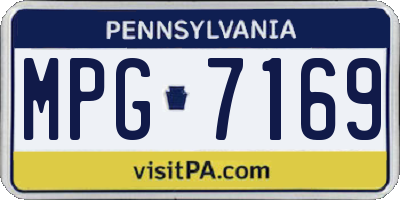 PA license plate MPG7169