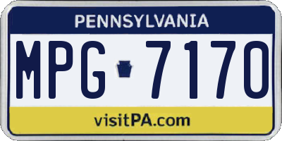 PA license plate MPG7170