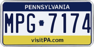 PA license plate MPG7174
