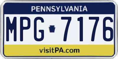 PA license plate MPG7176