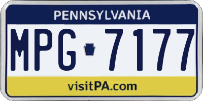 PA license plate MPG7177
