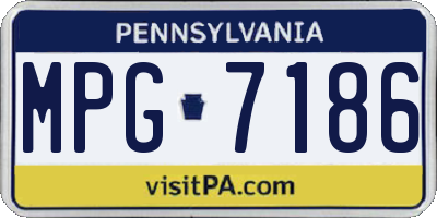 PA license plate MPG7186