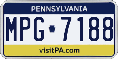 PA license plate MPG7188
