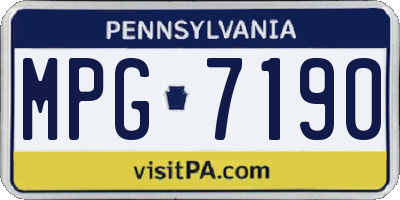 PA license plate MPG7190