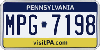 PA license plate MPG7198