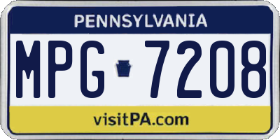 PA license plate MPG7208