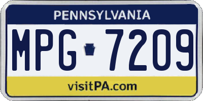 PA license plate MPG7209