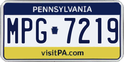 PA license plate MPG7219