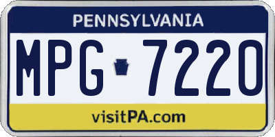 PA license plate MPG7220