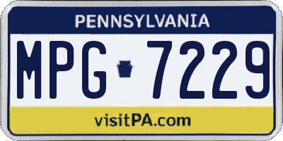 PA license plate MPG7229