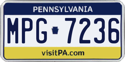 PA license plate MPG7236
