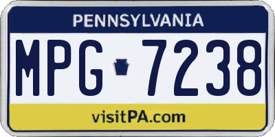 PA license plate MPG7238