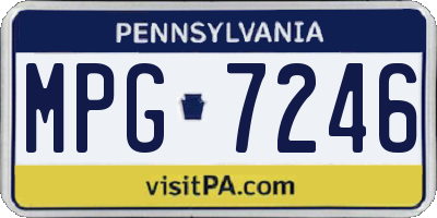 PA license plate MPG7246