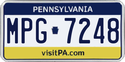 PA license plate MPG7248