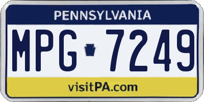 PA license plate MPG7249