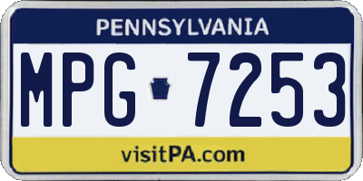 PA license plate MPG7253