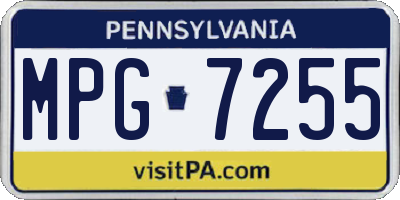 PA license plate MPG7255