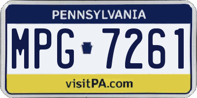 PA license plate MPG7261