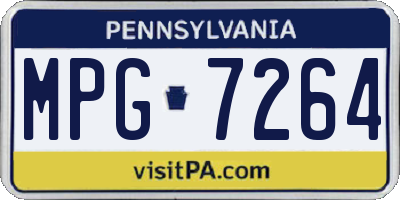 PA license plate MPG7264
