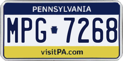 PA license plate MPG7268